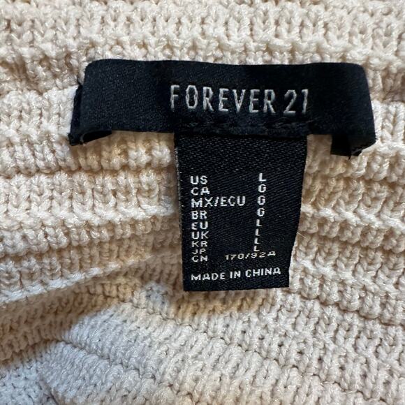 Knit Strapless Cropped Top sz L Eyelet Details cottagecore Whimsy - Picture 4 of 6